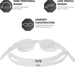 TYR Vesi™ Adult Goggles (Clear/Clear)