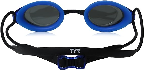 TYR Adult Blackhawk Mirrored Racing Goggles (Silver/Blue/Black)